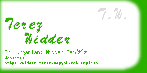 terez widder business card